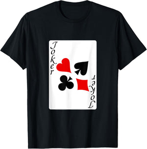 funny halloween shirt 2025 Joker Playing Card Costume fun T-Shirt - T-Shirt | Black