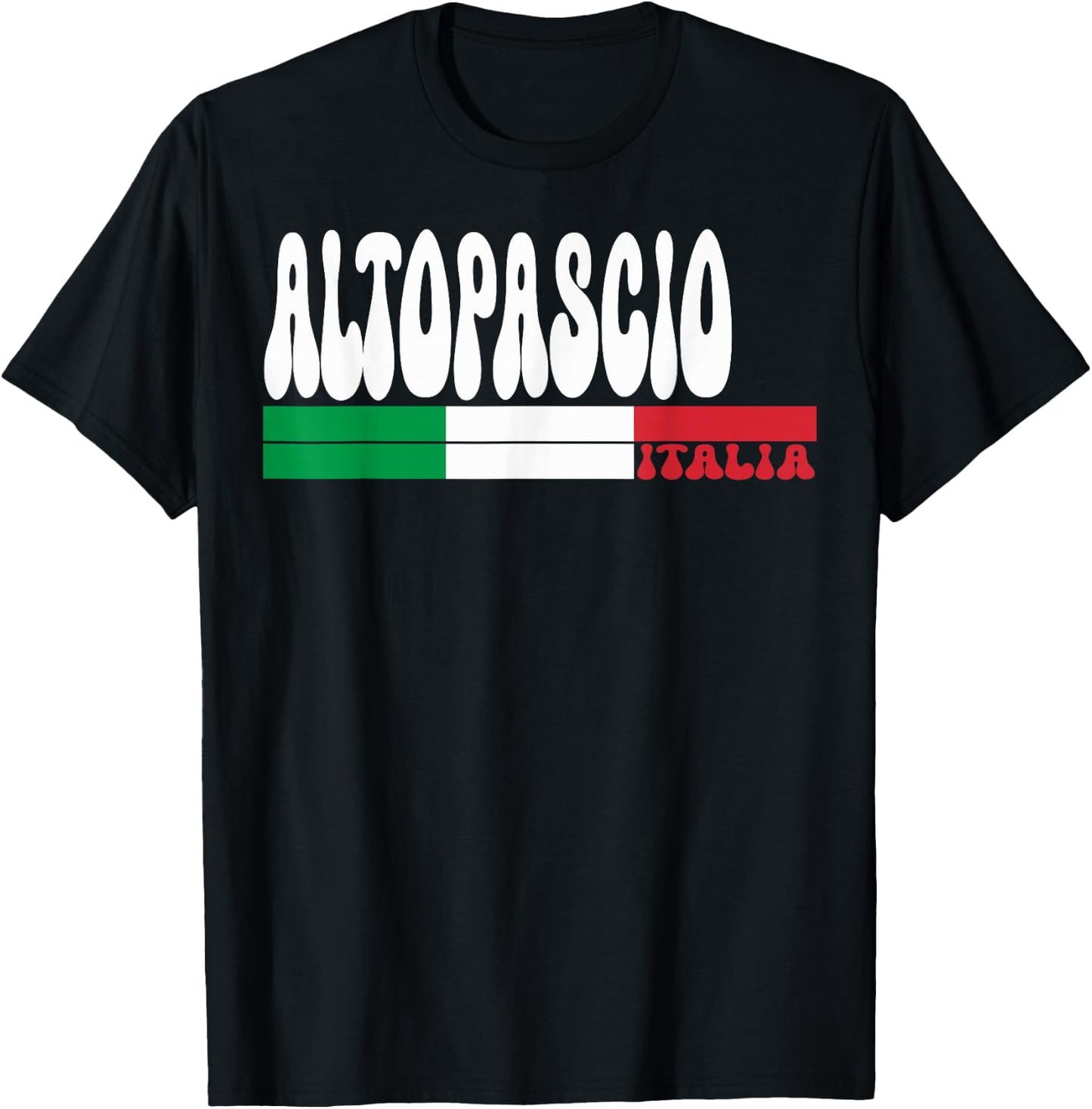 ALTOPASCIO City Italia Vintage Italy Flag for Travel Lovers T-Shirt - T-Shirt | Black