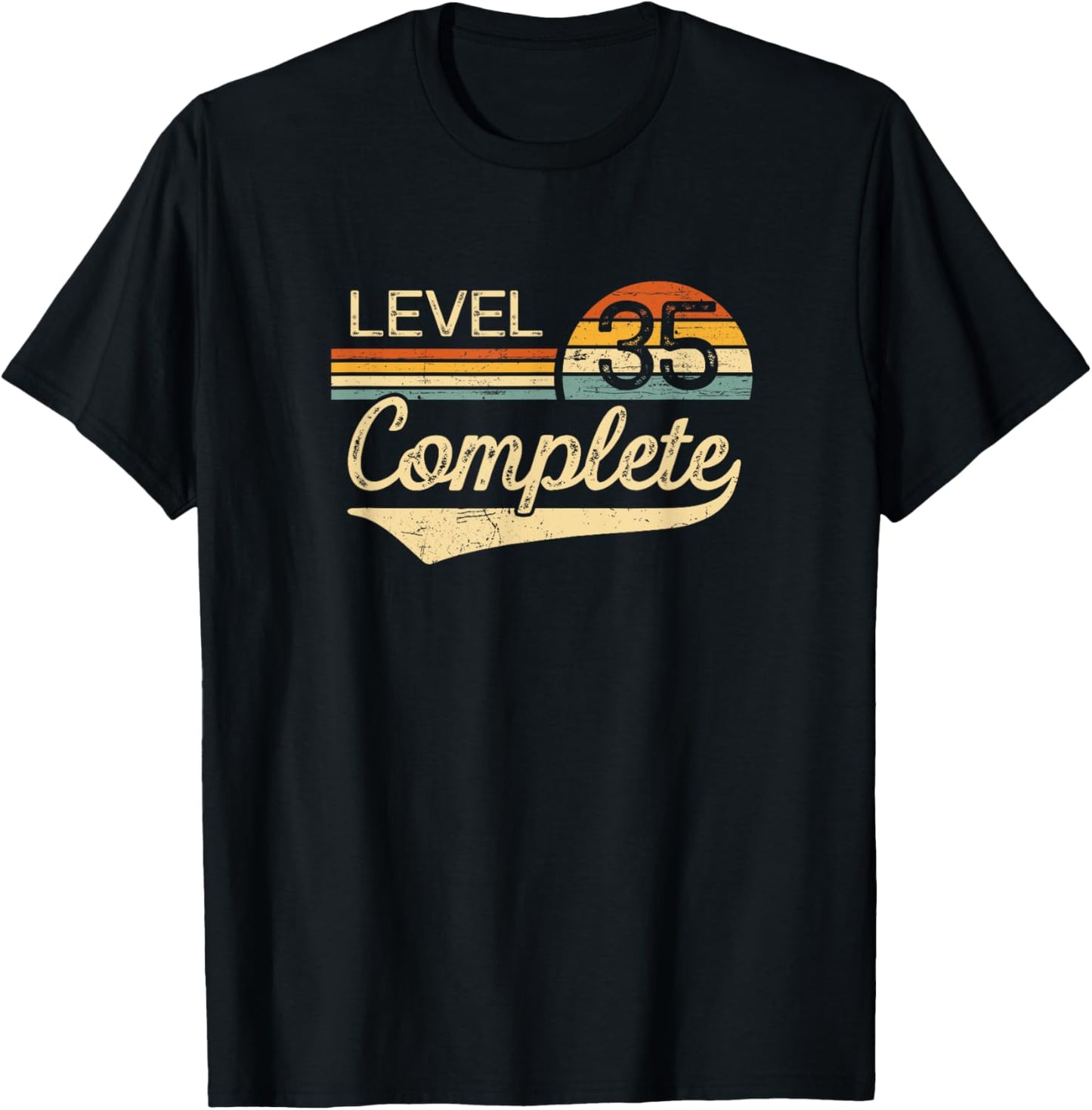 Level 35 Complete Vintage 35th Wedding Anniversary T-Shirt - T-Shirt | Black