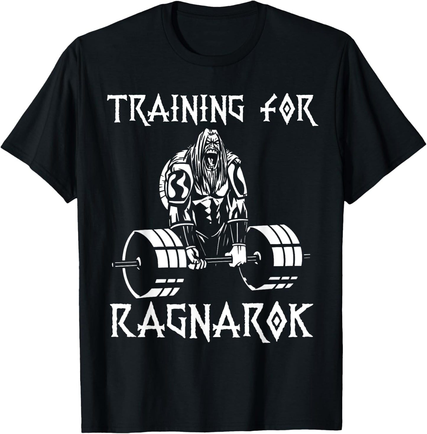 Vikings workout outfit deadlift nordic man gift T-Shirt - T-Shirt | Black