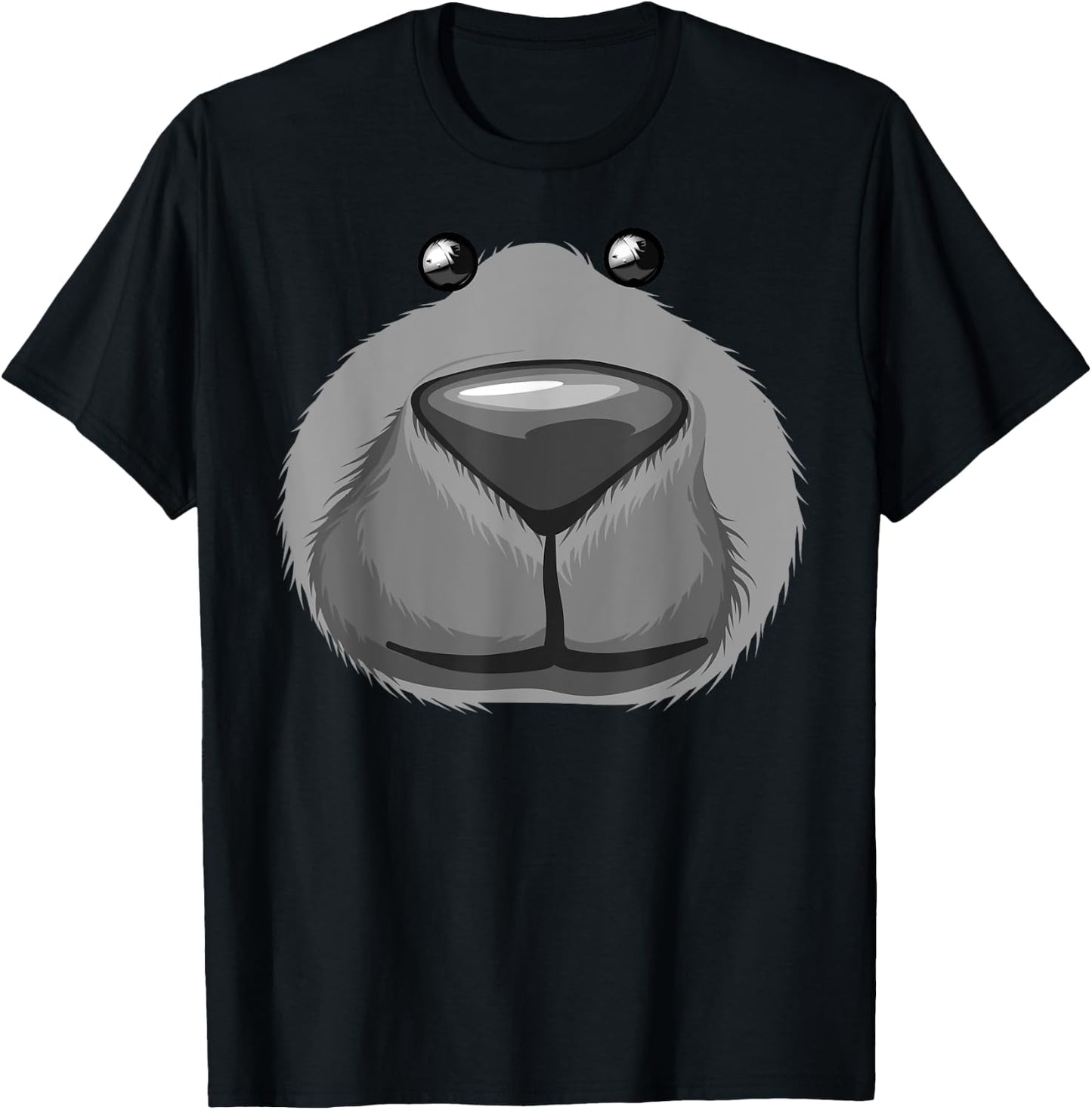 Cute Bear Face Costume Funny Halloween Teddy DIY Gift T-Shirt - T-Shirt | Black
