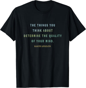 Quote by Marcus Aurelius, Mindset Motivational Quotes Stoic T-Shirt - T-Shirt | Black