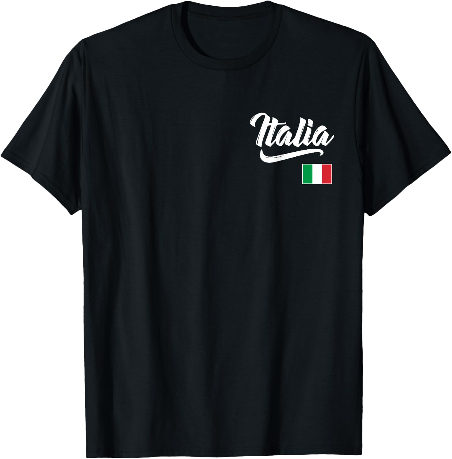 Italia Italian Flag Italy Italiano Family Heritage Men Women T-Shirt - T-Shirt | Black