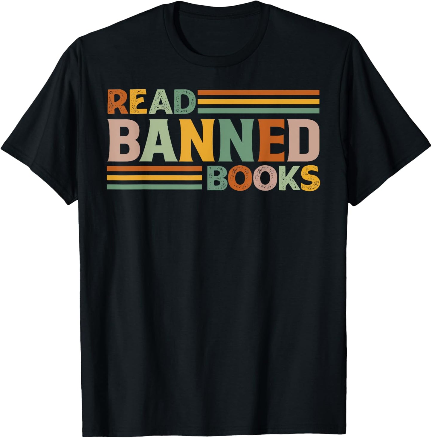 Cool Publication - Read - Old Stuff Read Banned Books - -Adults - Black - Small - Short Sleeve T-Shirt - T-Shirt | Black