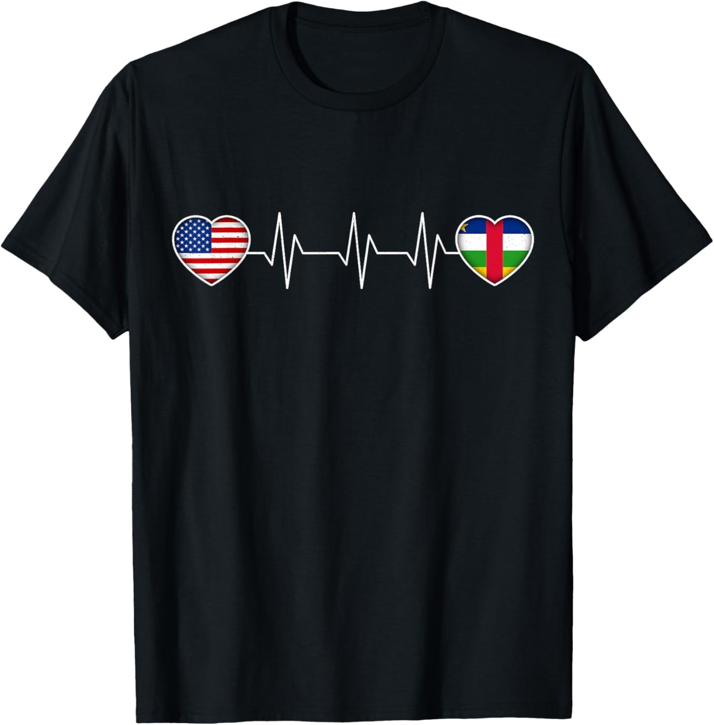 Central African Republic & USA T-Shirt - T-Shirt | Black