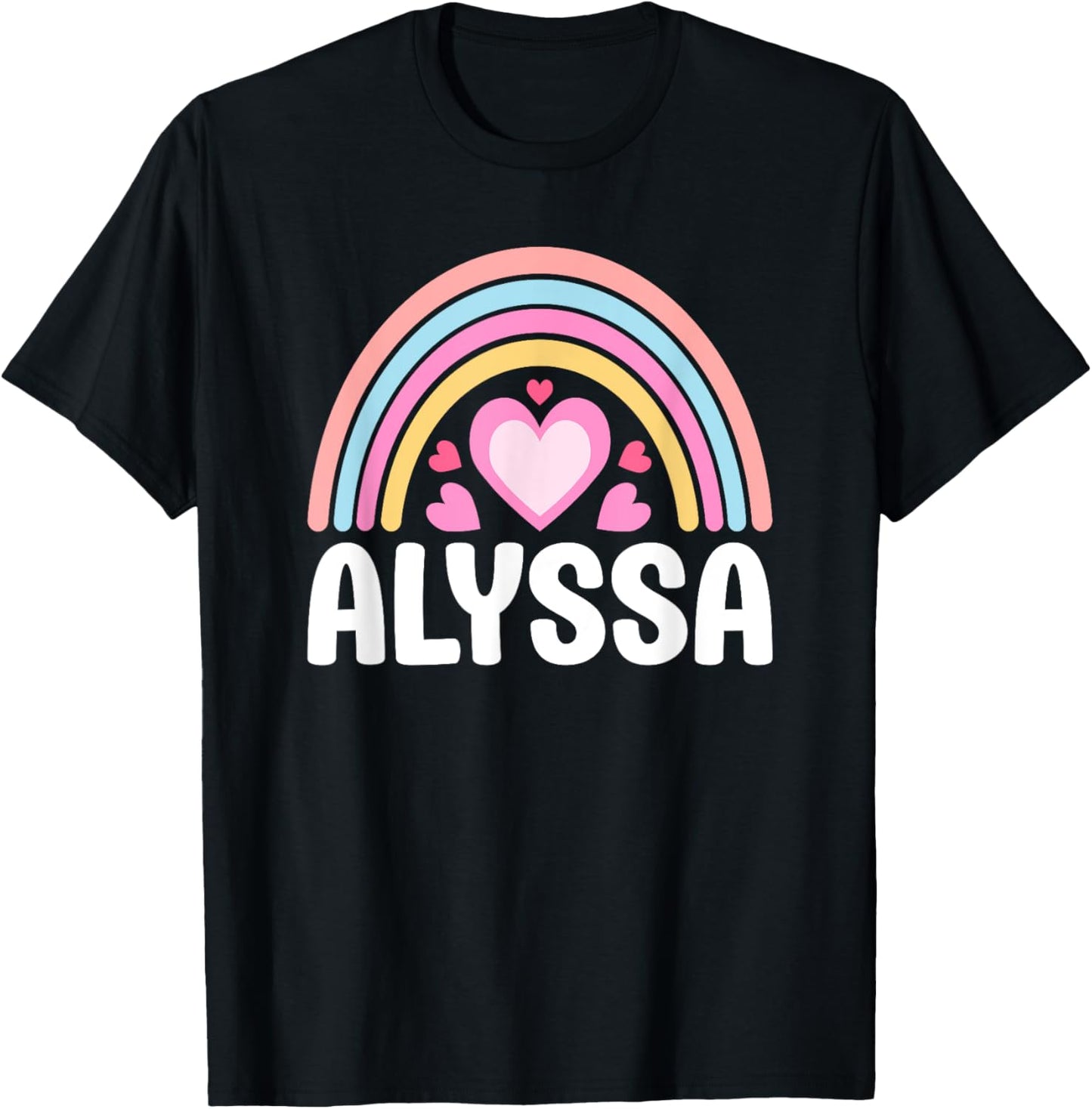 I Love Alyssa Cute Alyssa Lover T-Shirt - T-Shirt | Black