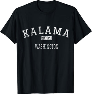 Kalama Washington WA Vintage T-Shirt - T-Shirt | Black