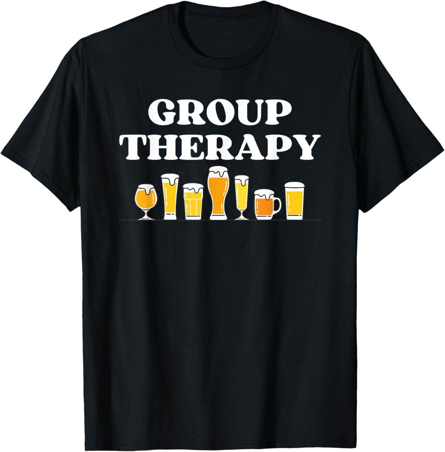 Funny Group Therapy Craft Beer T-Shirt - T-Shirt | Black