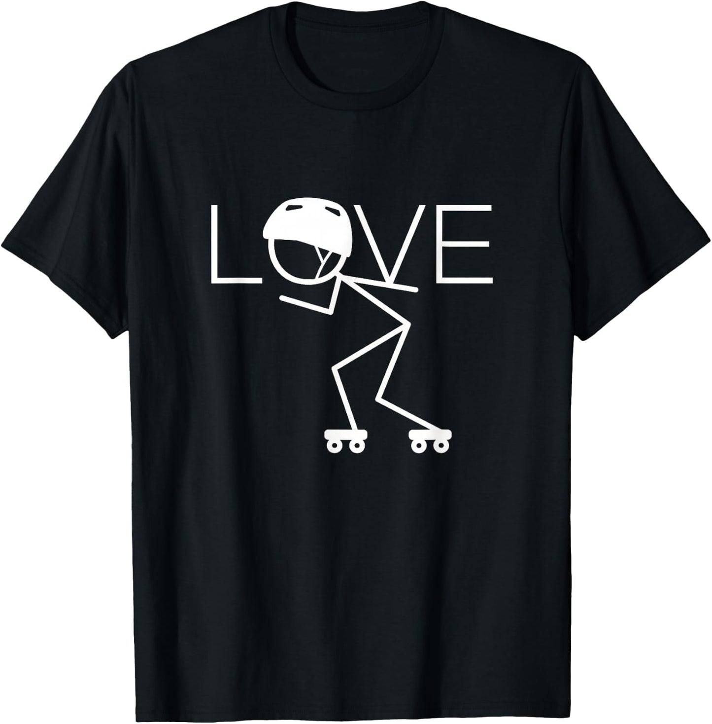 Roller Derby Girls Women Roller Skating Team Gifts Love T-Shirt - T-Shirt | Black