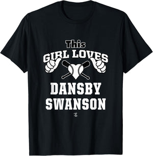 Dansby Swanson This Girl Loves Gameday T-Shirt - T-Shirt | Black