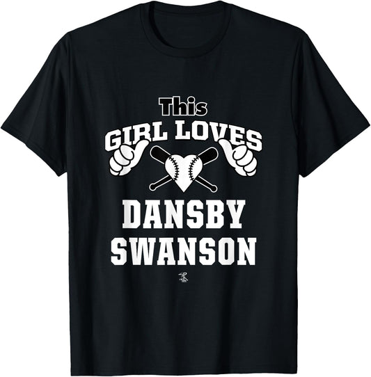 Dansby Swanson This Girl Loves Gameday T-Shirt - T-Shirt | Black