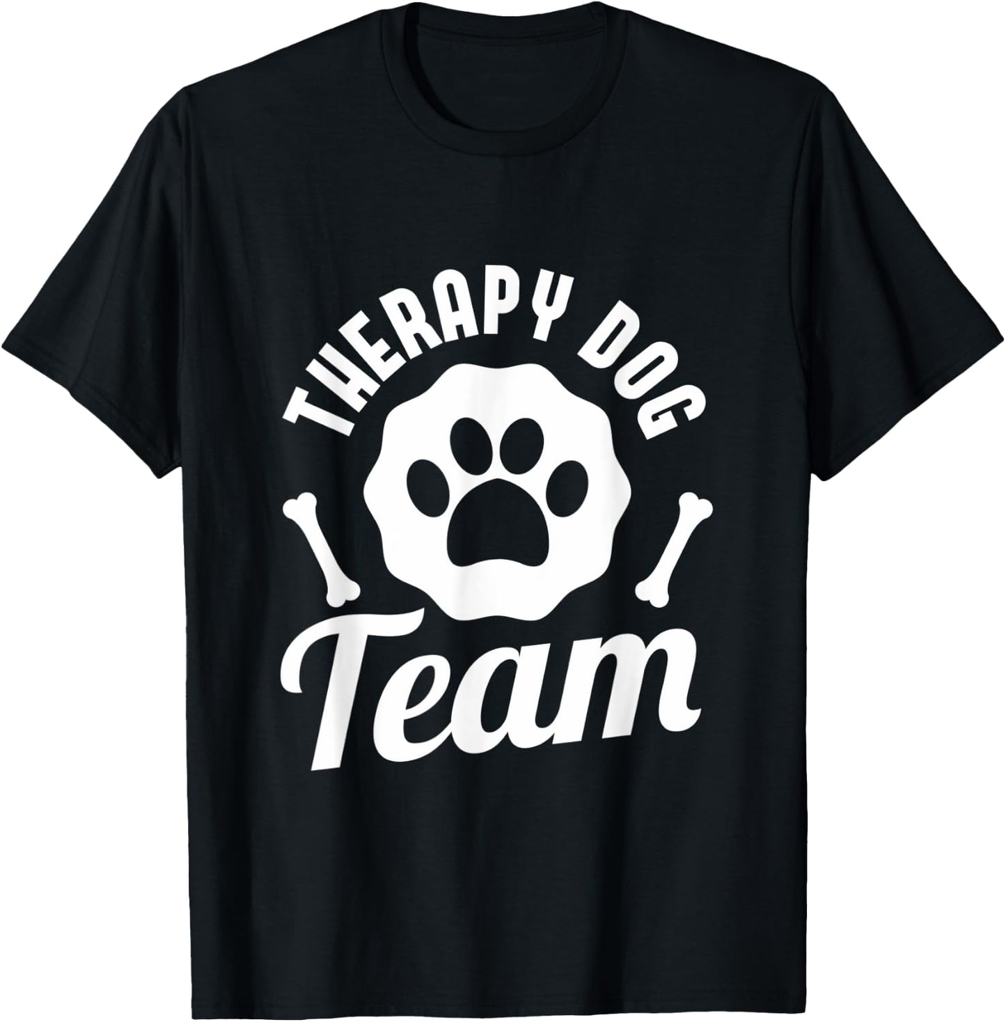 Therapy Dog Team | For Team Visits To School & Library T-Shirt - T-Shirt | Black
