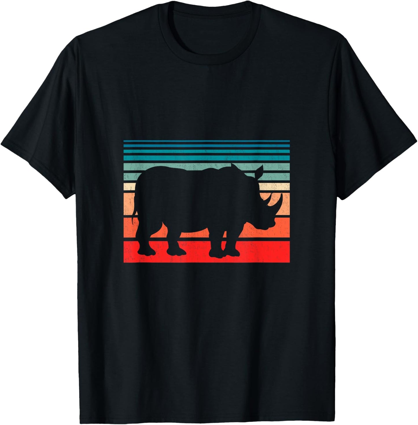 Retro Rhino T-Shirt - T-Shirt | Black