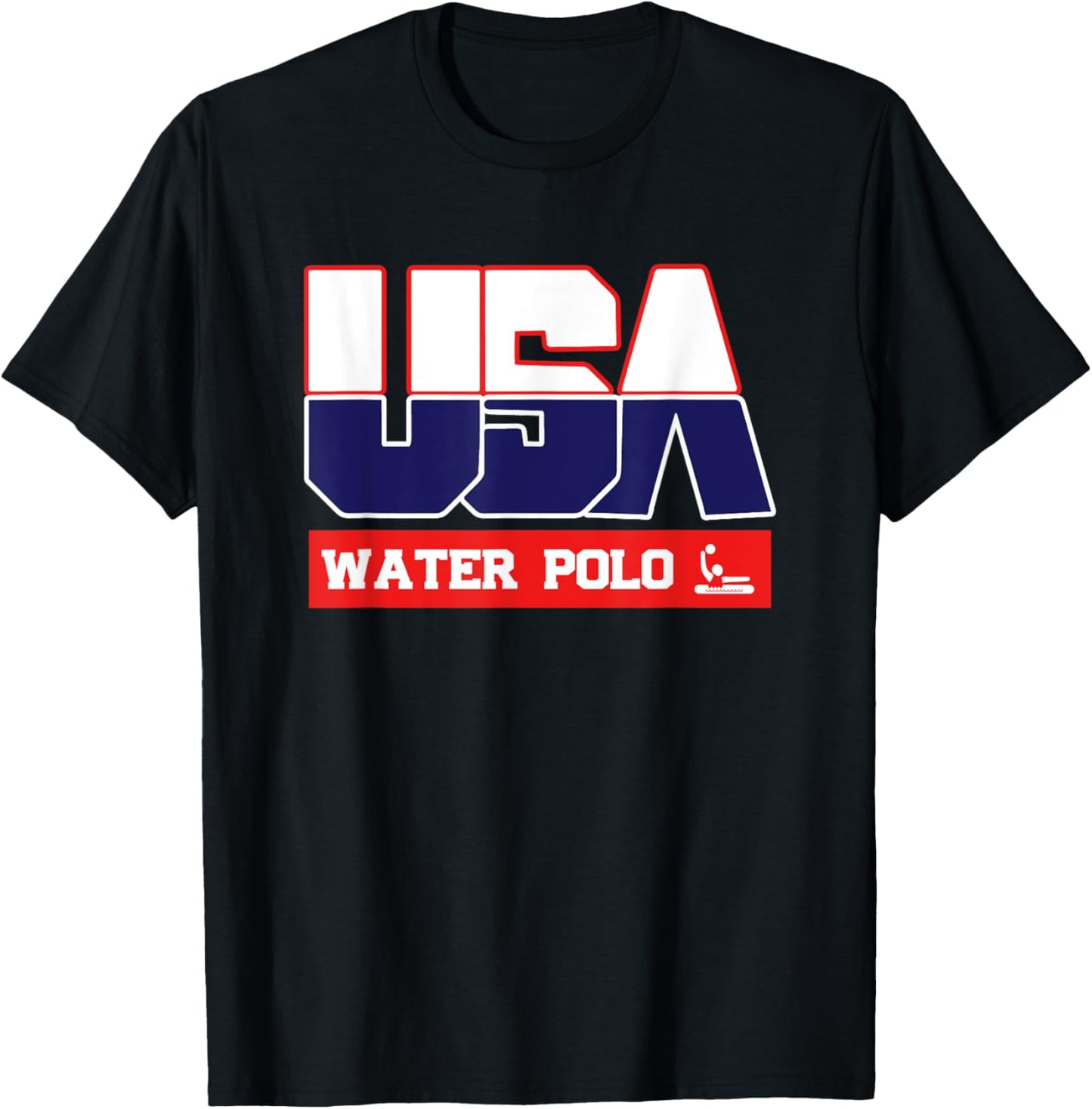 USA Team Water Polo - men & women American sports T-Shirt - T-Shirt | Black