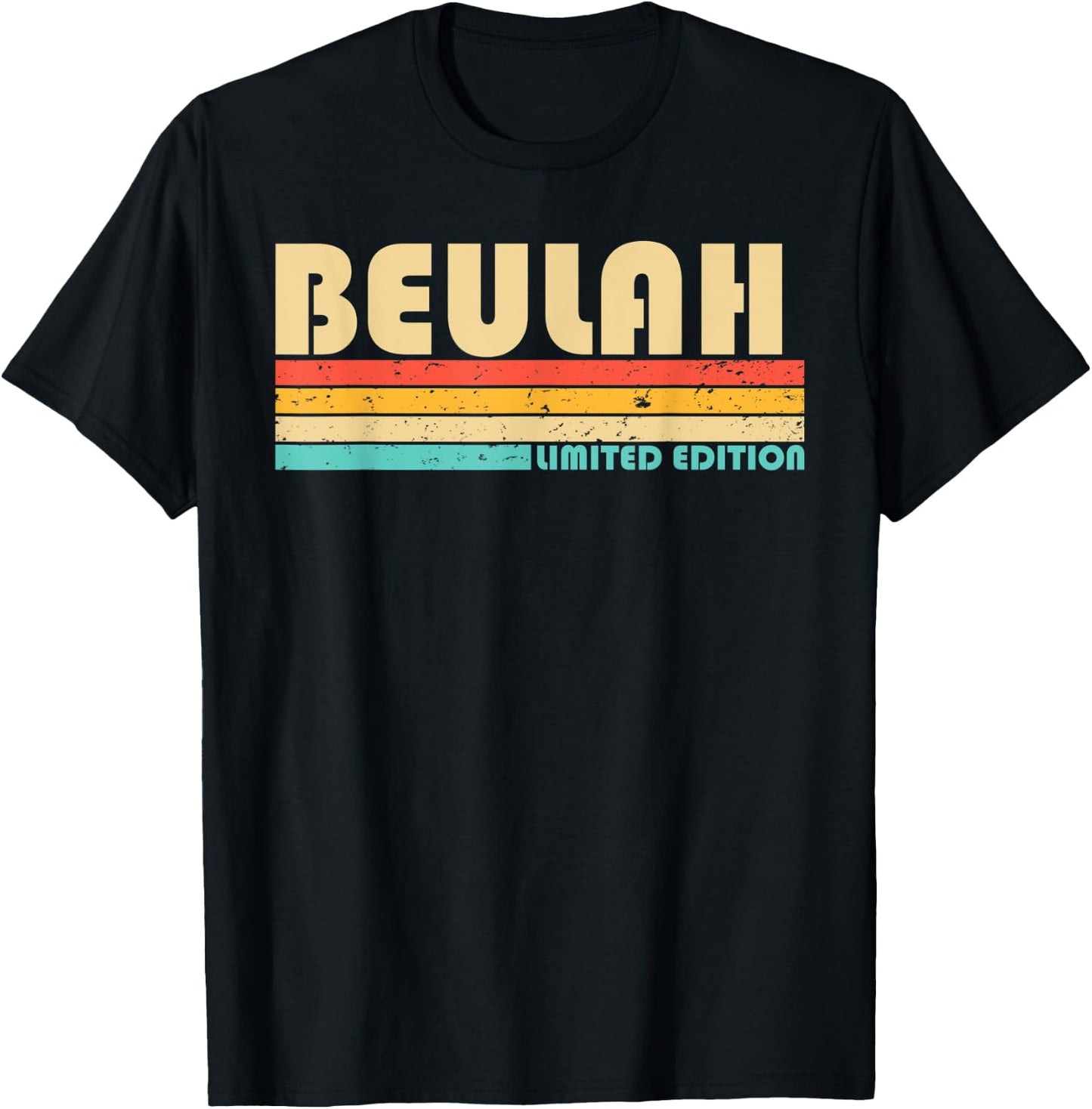 BEULAH Name Personalized Retro Vintage 80s 90s Birthday T-Shirt - T-Shirt | Black