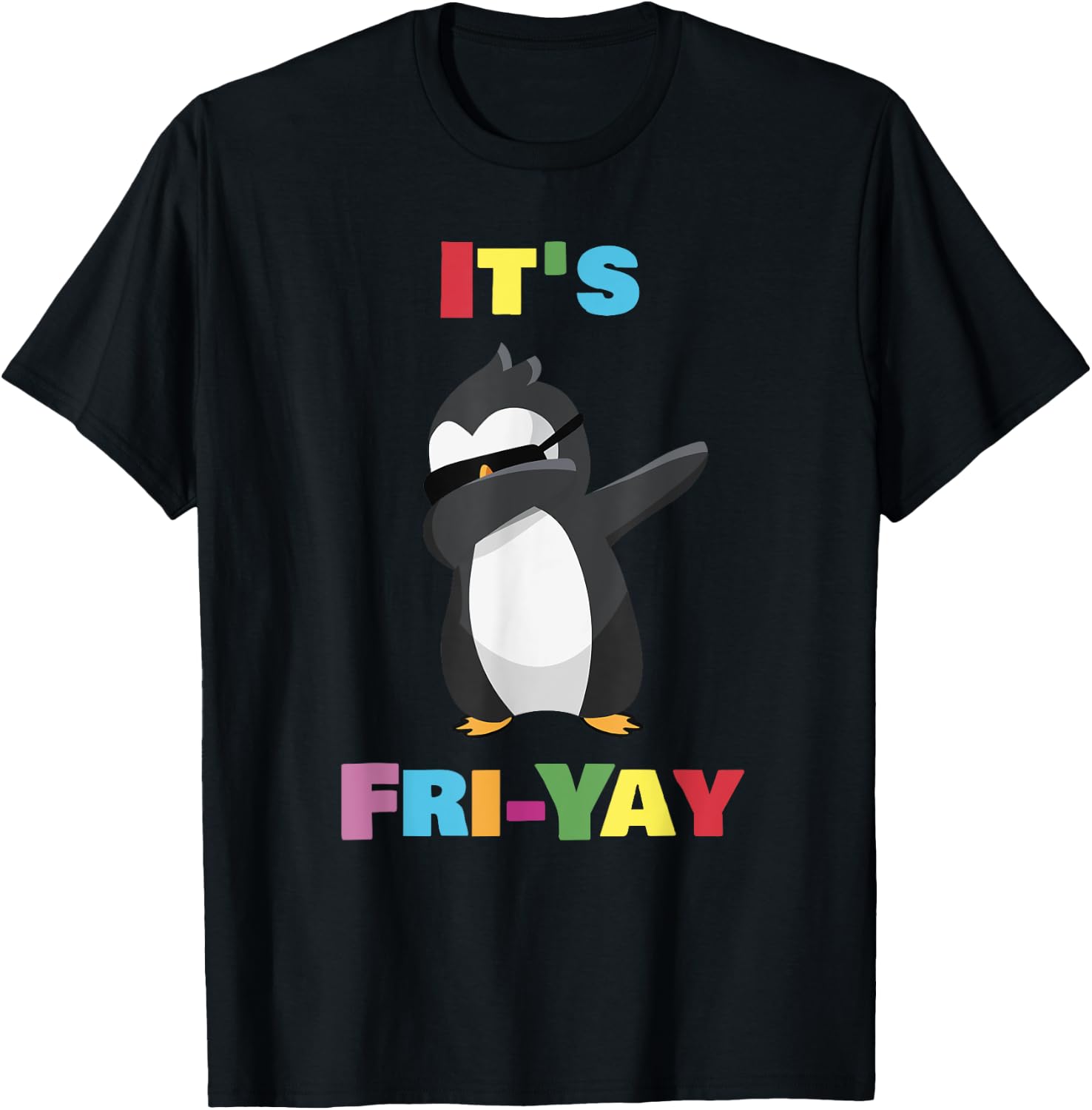 It's Fri-Yay Dabbing Penguin Friday Weekend Teacher, Student T-Shirt - T-Shirt | Black