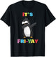 It's Fri-Yay Dabbing Penguin Friday Weekend Teacher, Student T-Shirt - T-Shirt | Black