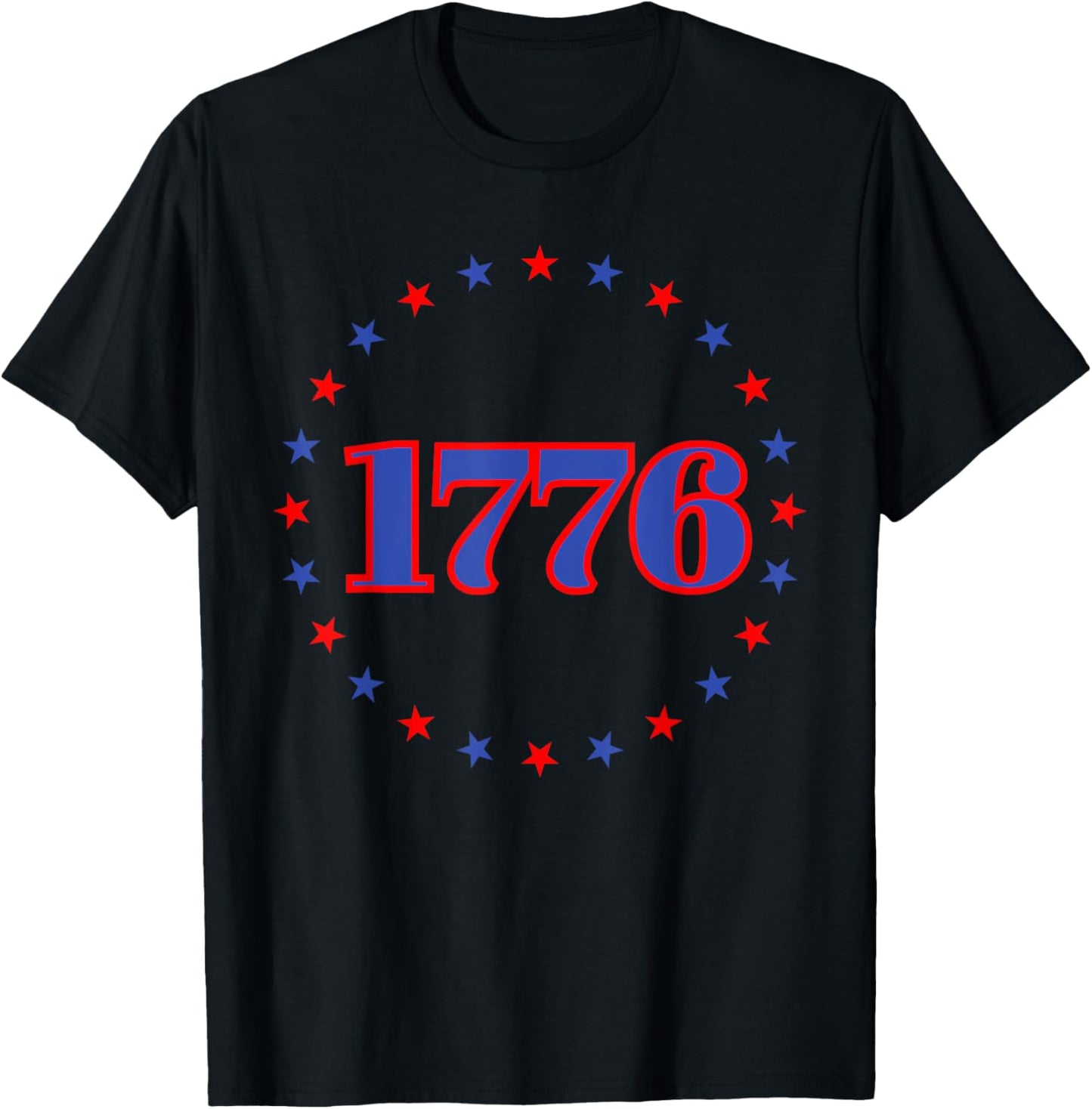 1776 American Revolutiont – Patriotic Vintage USA T-Shirt - T-Shirt | Black