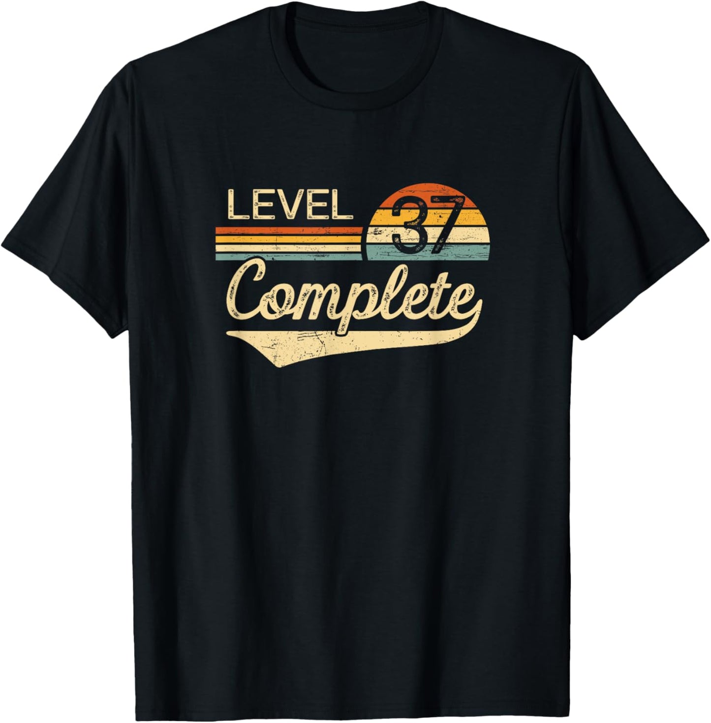 Level 37 Complete Vintage 37th Wedding Anniversary T-Shirt - T-Shirt | Black