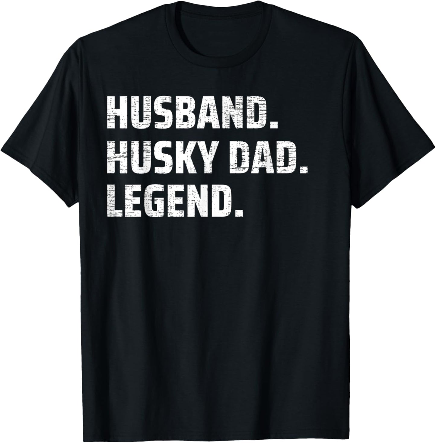 Husband Husky Dad Legend Siberian Huskies Dog Dad Papa Men T-Shirt - T-Shirt | Black