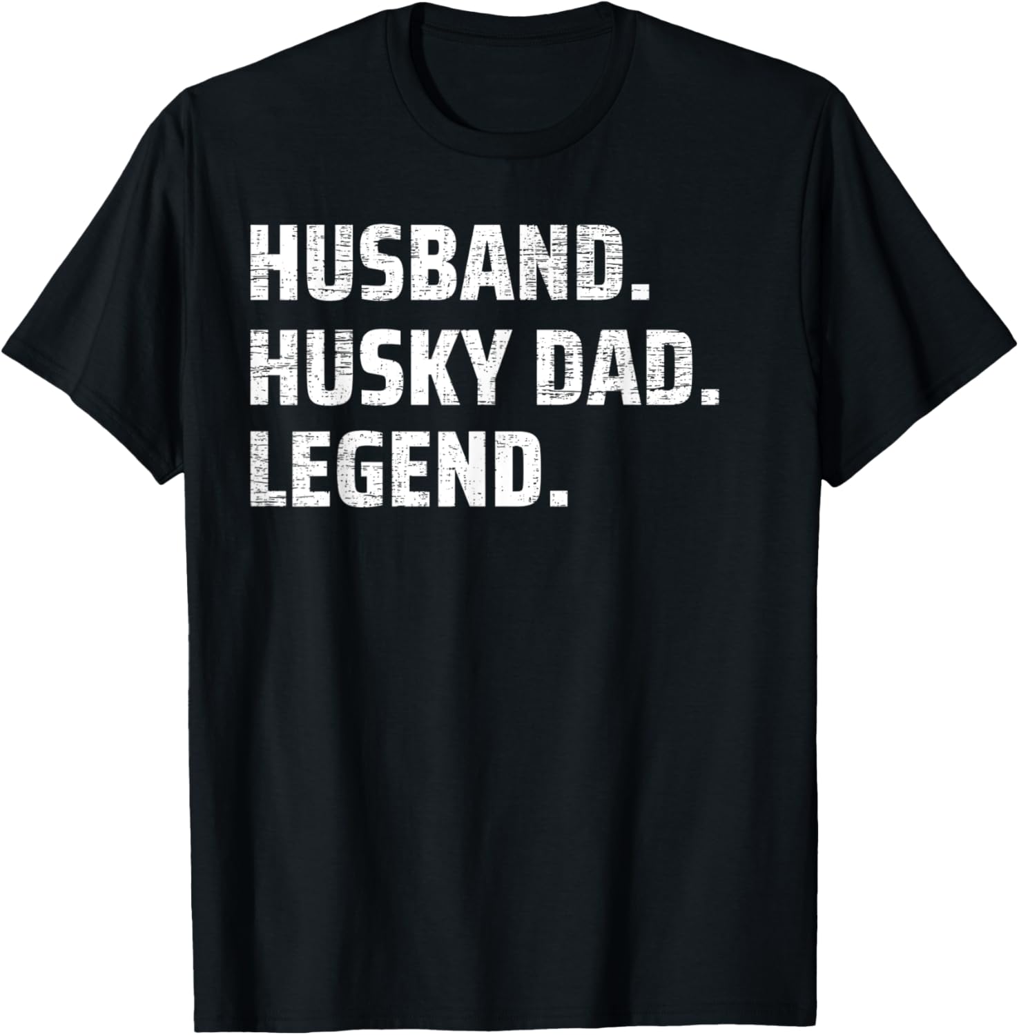 Husband Husky Dad Legend Siberian Huskies Dog Dad Papa Men T-Shirt - T-Shirt | Black