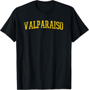 Valparaiso Indiana- Throwback Design - Vintage Worn Classic T-Shirt - T-Shirt | Black
