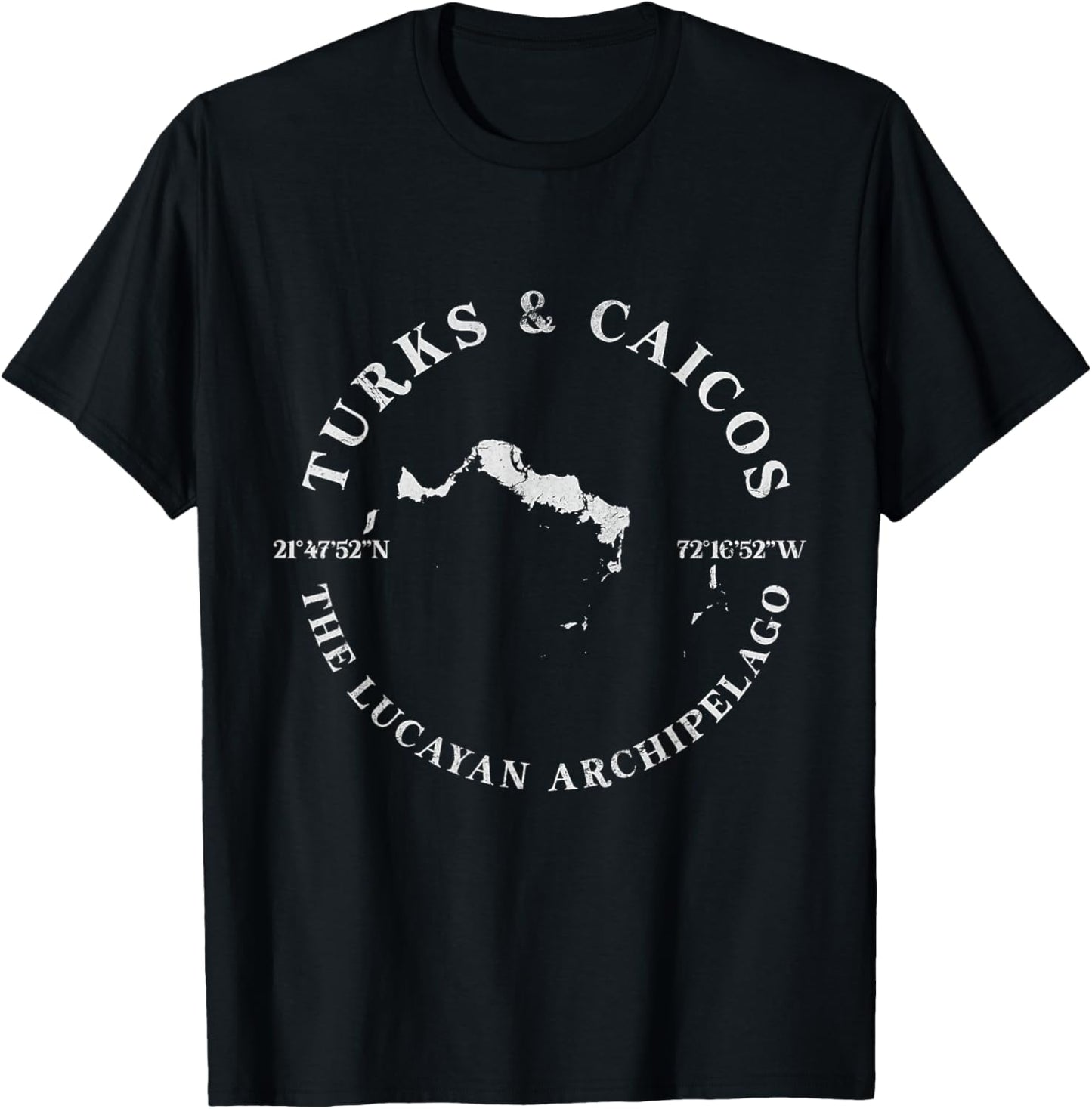 Turks & Caicos The Lucayan Archipelago Vacation Distressed T-Shirt - T-Shirt | Black