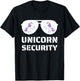 Halloween Dad Mom Daughter Adult Costume Unicorn Security T-Shirt - T-Shirt | Black
