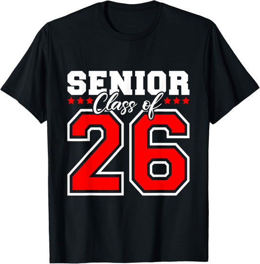 Senior 2026 Class of 2026 Seniors Graduation 2026 Senior 26 T-Shirt - T-Shirt | Black