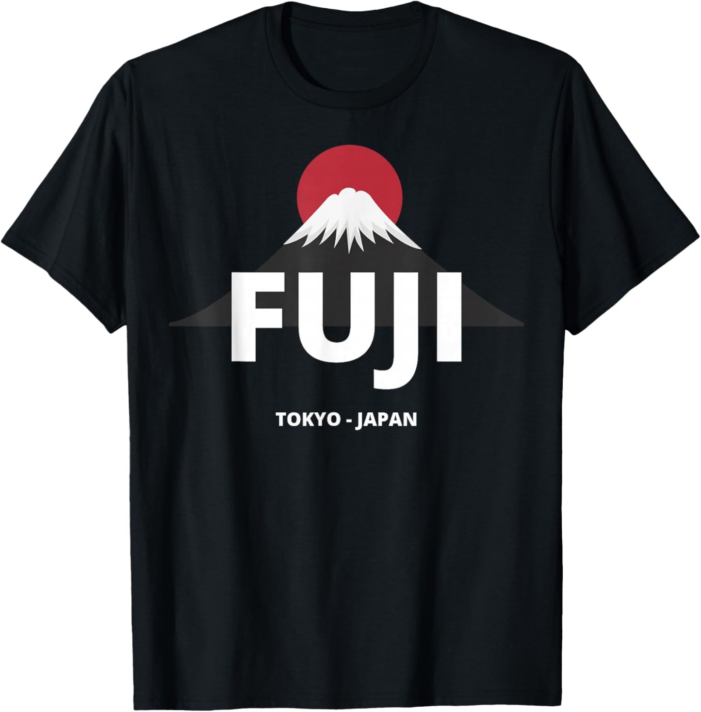 Retro Mount Fuji Japan Japanese Tradittional Graphic T-Shirt - T-Shirt | Black
