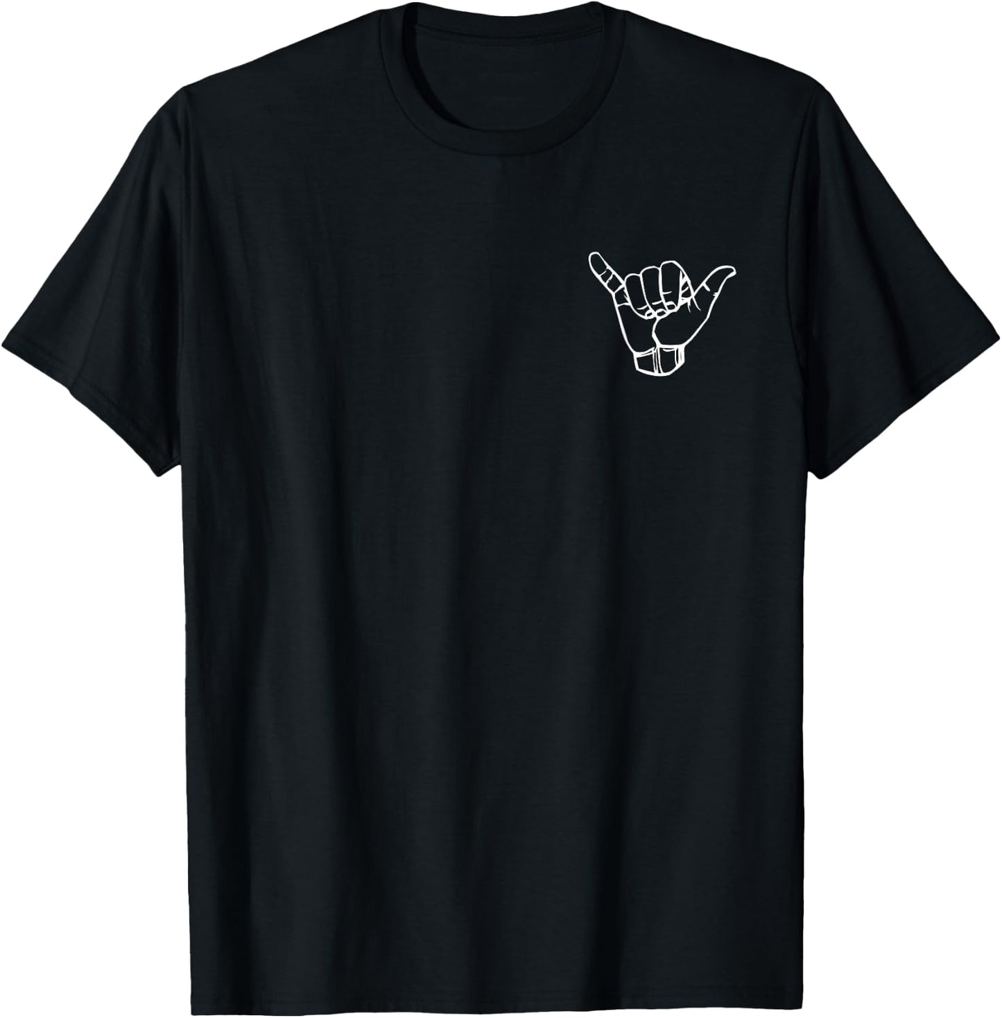 Shaka Sign Surf Retro Hawaii Surfing T-Shirt - T-Shirt | Black