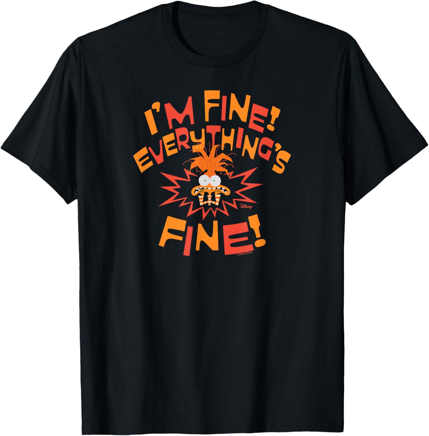 Inside Out 2 - Anxiety I'm Fine Everything's Fine T-Shirt - T-Shirt | Black
