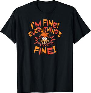 Inside Out 2 - Anxiety I'm Fine Everything's Fine T-Shirt - T-Shirt | Black
