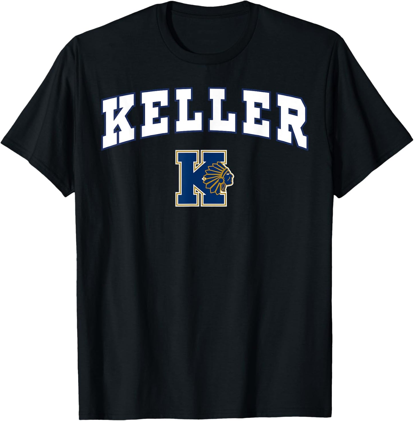 Keller High School Indians C2 T-Shirt - T-Shirt | Black
