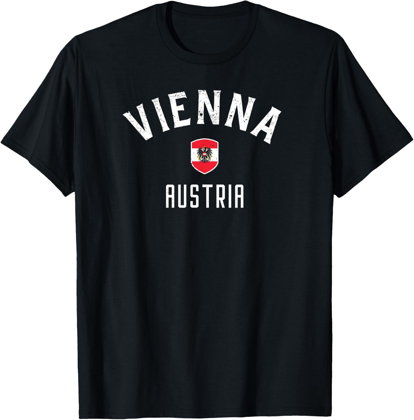 Vienna Austria T Shirt - Austrian Flag Vienna T-Shirt - T-Shirt | Black