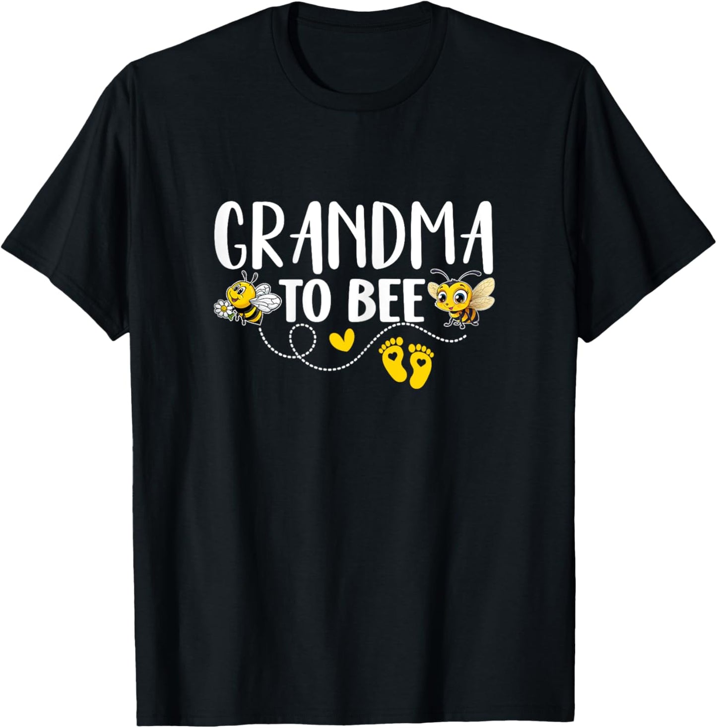 Grandma To Bee Gender Reveal Pregnancy Announcement Grandma T-Shirt - T-Shirt | Black