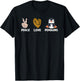 Funny Penguin Peace Love Penguins Kids T-Shirt - T-Shirt | Black