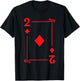 Playing Card Costume - 2 Diamonds Card - Two Card T-Shirt - T-Shirt | Black