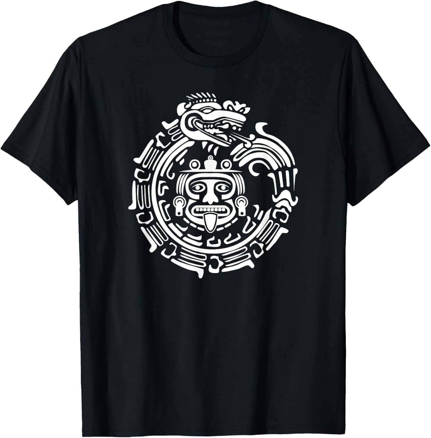 Quetzalcoatl Maya Aztec Ancient Symbol T-Shirt - T-Shirt | Black