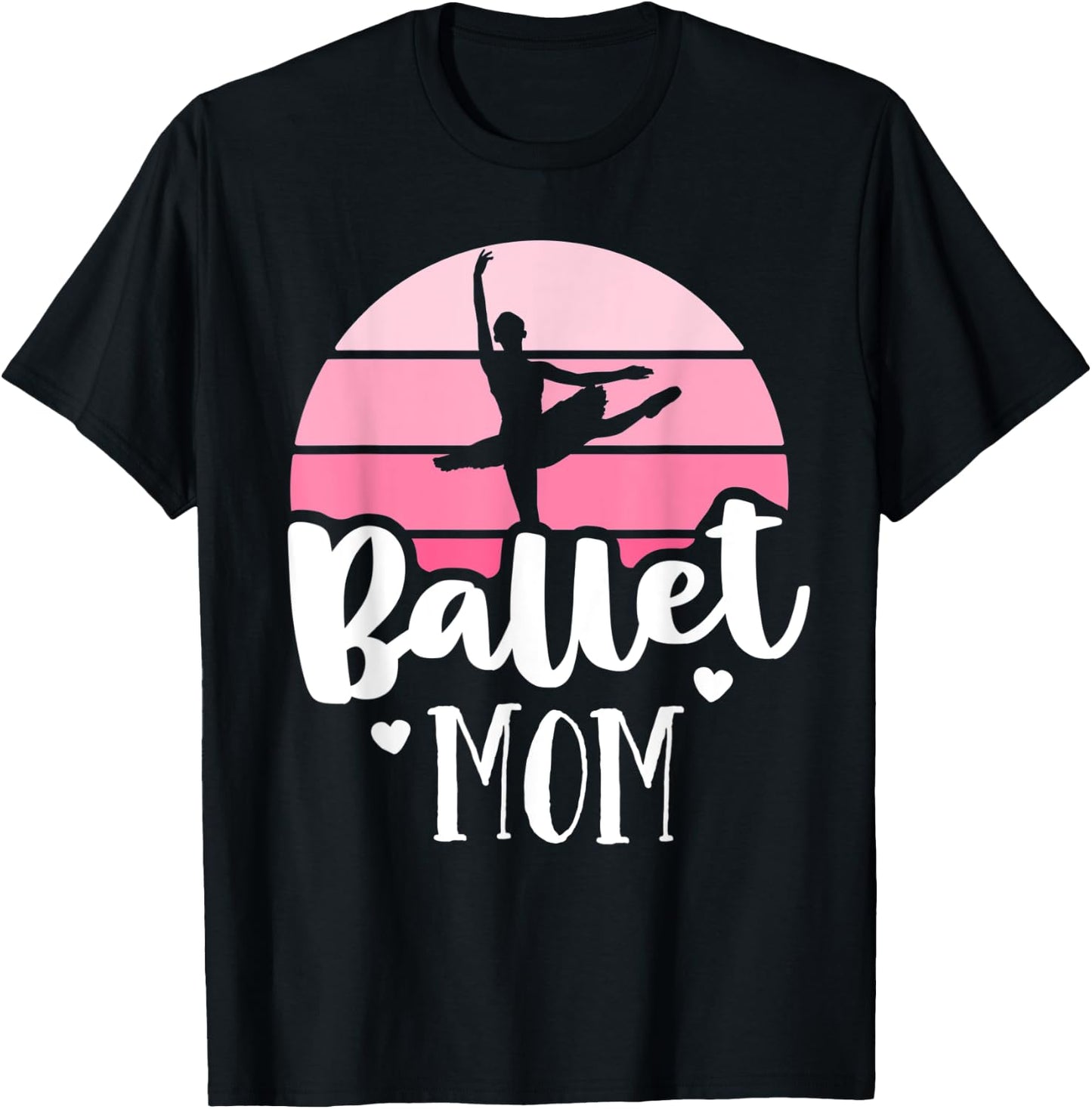 Retro Ballet Mom Pink Ballerina Shirt Vintage Dance Mom T-Shirt - T-Shirt | Black