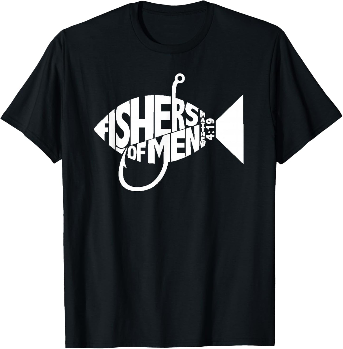 Matching Church Christian Group Bible Verse Fishers of Men T-Shirt - T-Shirt | Black