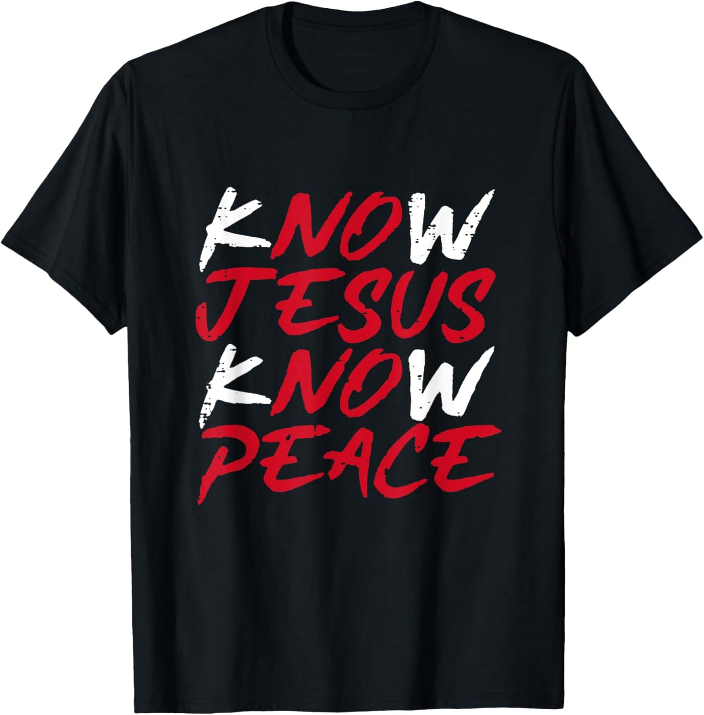 Know Jesus Know Peace T-Shirt - T-Shirt | Black