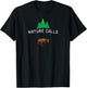 Nature Calls with a pooping bear, funny elk hunting fishing T-Shirt - T-Shirt | Black