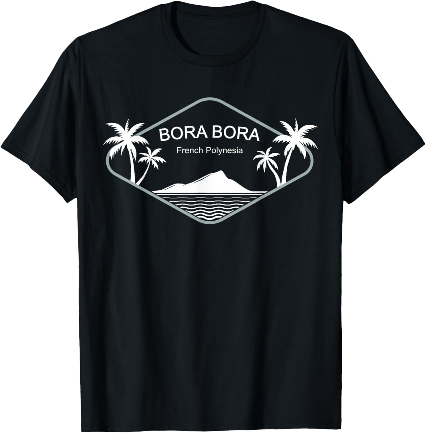 Bora Bora French Polynesia Souvenir Palms Beach Island Gift Men Women T-Shirt - T-Shirt | Black