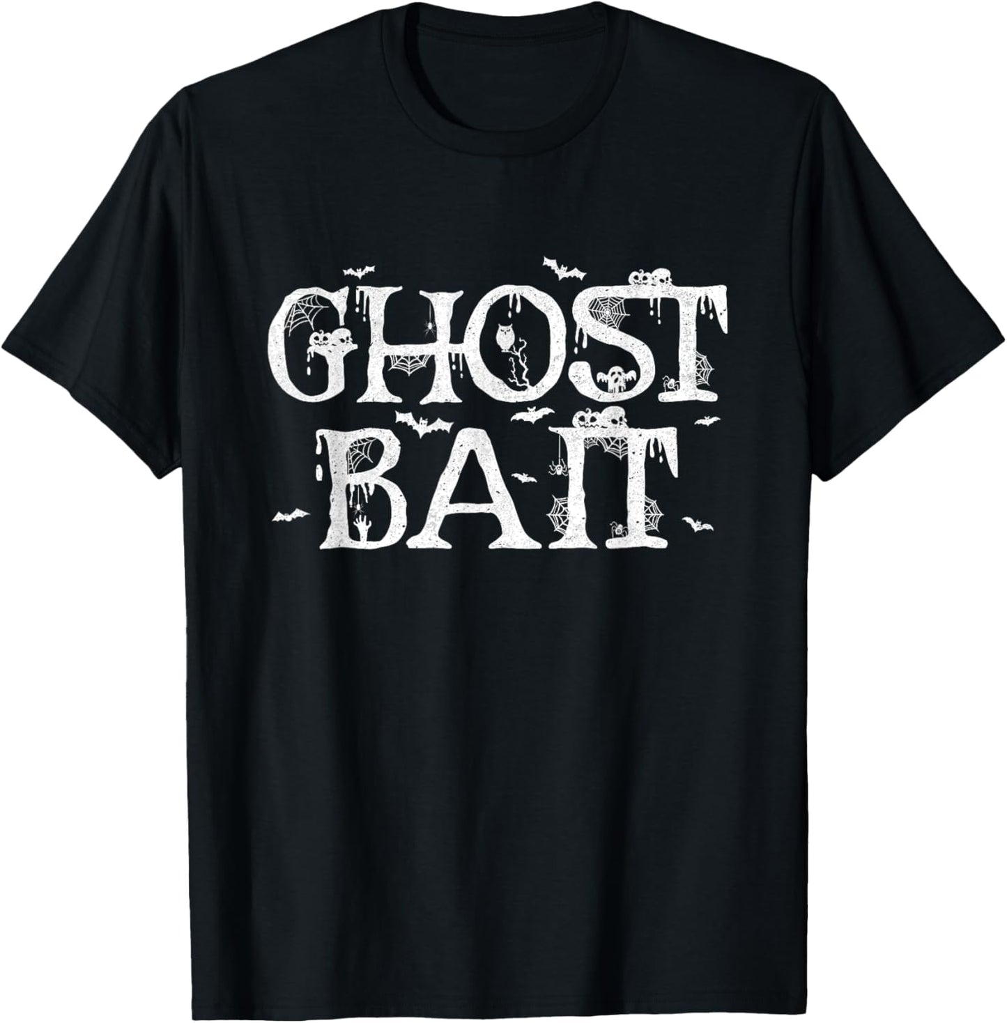 Ghost Bait Halloween Paranormal Investigator Spooky Season T-Shirt - T-Shirt | Black