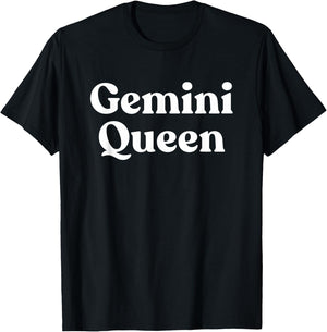 Gemini Queen Horoscope Astrology T-Shirt - T-Shirt | Black