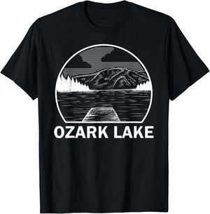 OZARK LAKE ARKANSAS Funny Fishing Camping Summer Gift T-Shirt - T-Shirt | Black