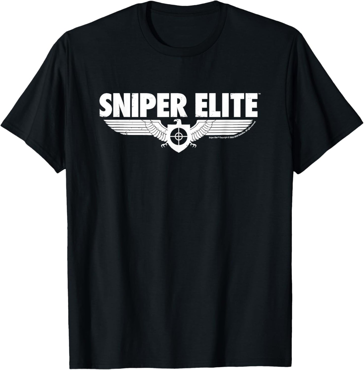 Sniper Elite White Logo T-Shirt - T-Shirt | Black