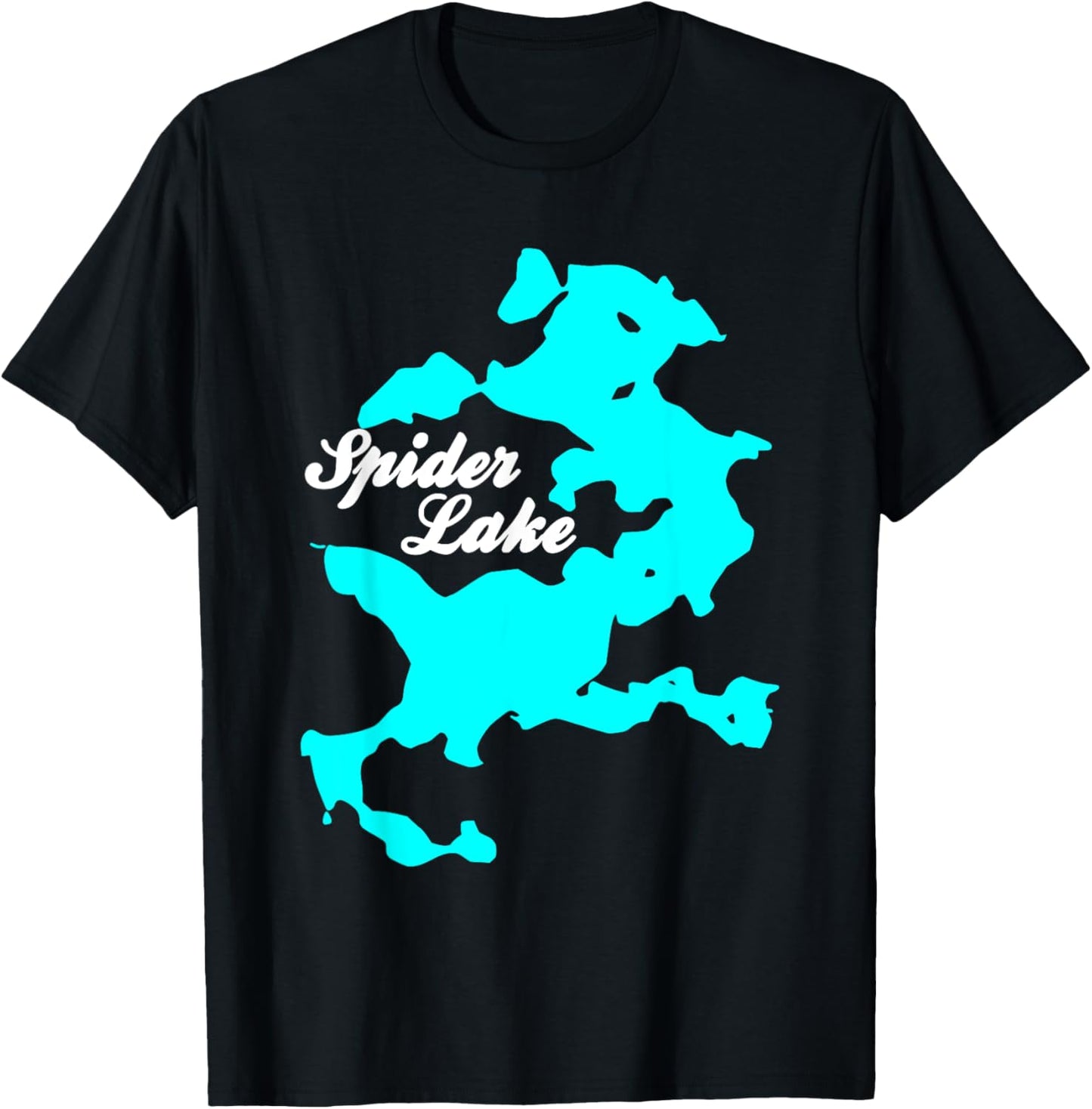 Minimalist Spider Lake - Michigan T-Shirt - T-Shirt | Black