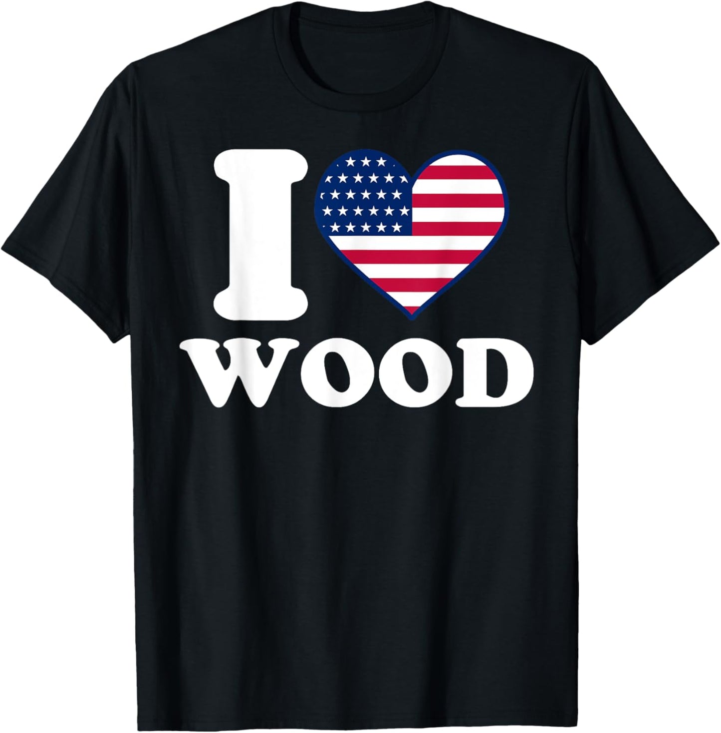 I love Wood I heart Wood T-Shirt - T-Shirt | Black